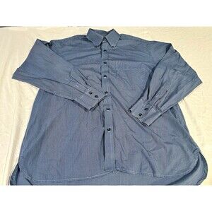 Donald Trump Signature Collection Men’s Large Blue/White Long Sleeve Dress Shirt